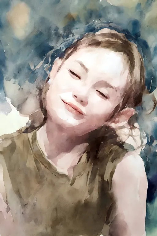 女性水彩画 9 | SPARK STOCK フリー素材 無料画像