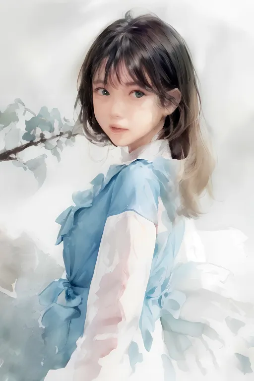 水彩画 女性 353